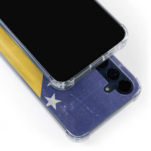Bosnia and Herzegovina Flag Distressed Galaxy A35 5G Clear Case